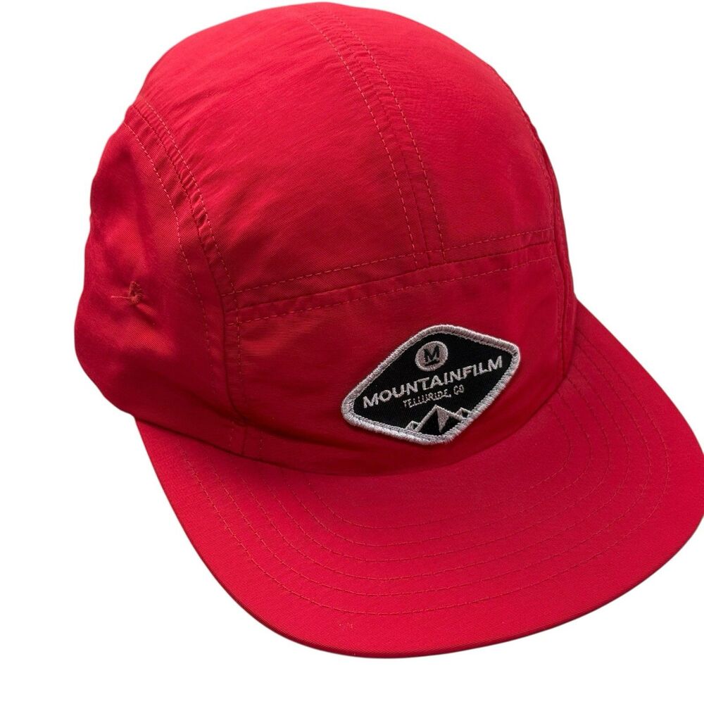 Topo Designs Nylon Camp Hat Red Mountain Film Telluride Colorado OS